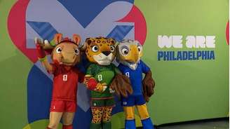 Mascotes da Copa do Mundo de 2026 nos EUA, México e Canadá.