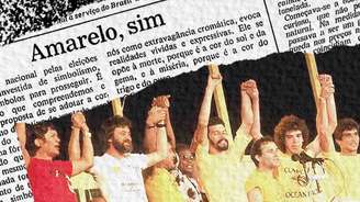 Sócrates e Casagrande, protagonistas do movimento “Democracia Corinthiana” nas Diretas Já!, mobilização social que clamava por eleições diretas para presidente do Brasil na década de 1980 –