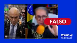 Vídeo que mostra Alexandre de Moraes coberto por ovos não é verdadeiro.