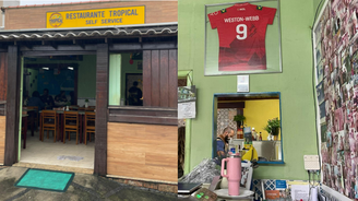 Restaurante Tropical, na Praia de Itaúna, é reduto dos surfistas da WSL
