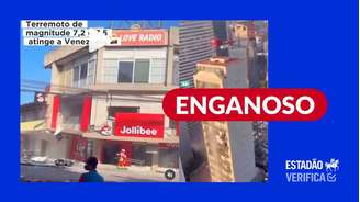 O prédio à direita desabou nas Filipinas, enquanto o da esquerda sofreu danos no México.