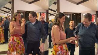 Afastado dos palcos, Faustão celebrou o aniversário de 49 anos da esposa, Luciana Cardoso, no último domingo, 28