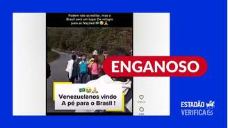 Vídeo não mostra venezuelanos indo para o Brasil após terremoto.