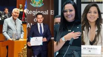 Da esquerda para a direita, Paulão (PT-AL), Nivaldo Albuquerque (Republicanos-AL), Dayany Bittencourt (União-CE) e Priscila Costa (PL-CE)