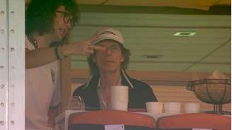 Mick Jagger esteve no estádio de Miami para torcer pela Inglaterra
