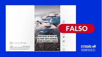 Vídeo que circula nas redes sociais foi gerado por inteligência artificial, sem relação com possíveis reforços na segurança do presidente Donald Trump
