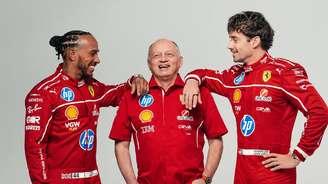 Lewis Hamilton, Fred Vasseur e Charles Leclerc