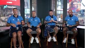 André Rizek, Paulo Nunes, Renato Augusto e Felipe Melo no Seleção Copa, do SporTV (Reprodução/SporTV)