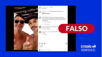 É falso que foto de Flávio com apoiador tenha sido adulterada para inserir Sicário