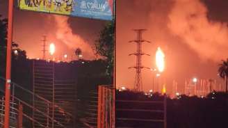 Nessa madrugada moradores do ABC relataram altas chamas no polo petroquímico de Mauá