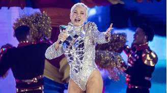 Xuxa durante o primeiro show em São Paulo