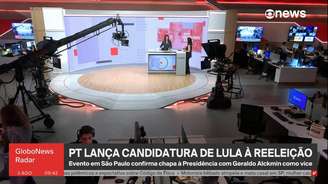 O cenário do 'Radar' impressiona e lembra o de canais internacionais como a britânica BBC News