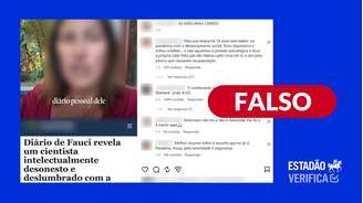 Publicações mentem ao afirmar que diário de imunologista dos EUA traz confissões sobre coronavírus ter se vazado de laboratório
