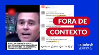 Arte do Estadão Verifica sobre captura de tela da postagem verificada