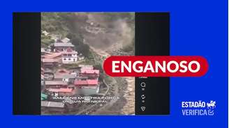 Vídeo de 2025 circula como se mostrasse enchentes no Nepal e Tibete