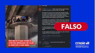 Vídeo que mostra moradias com televisão em viaduto de Los Angeles foi gerado com IA