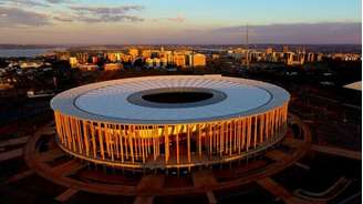Vista aérea do Estádio Nacional Mané Garrincha, em Brasília