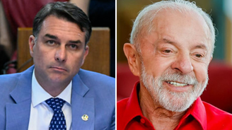 Os candidatos Flávio Bolsonaro (PL) e Luiz Inácio Lula da Silva (PT)