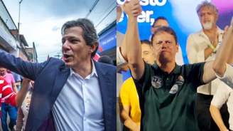 Fernando Haddad (PT) aposta em caminhas e Tarcísio de Freitas (Republicanos), em atos políticos