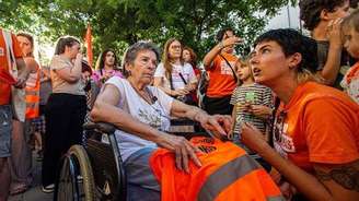 Maricarmen Abascal foi despejada da casa onde morava há mais de 70 anos