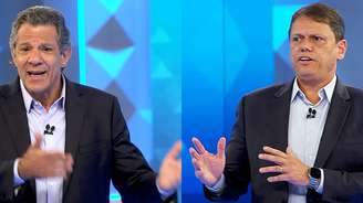 Fernando Haddad (PT) e Tarcísio de Freitas (Republicanos)