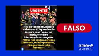 Informação falsa postada no Facebook