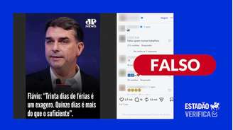Arte do Estadão sobre captura de tela da postagem verificada