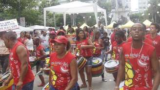 <p>Na Bahia, protesto contra Marco Feliciano contou com a participação do grupo Olodum</p>