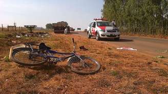 <p>Ciclista morreu, na manhã desta terça-feira,após acidente envolvendo caminhão na rodovia Antônio Maritan, em Nova Aliança</p>