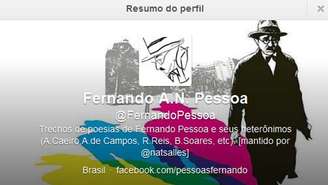 <p>Perfil publica frases e trechos do poeta português Fernando Pessoa</p>