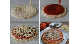 <p>Massa da pizza foi preparada no Foodini</p>