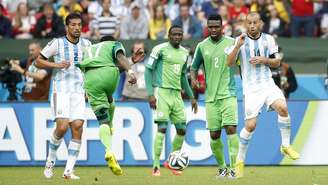 <p>Nigerianos fizeram jogo difícil contra Argentina na primeira fase</p>