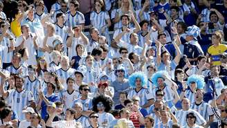 <p>Arquibancada da Arena Corinthians recebeu grande número de torcedores argentinos no confronto cotnra Suíça</p>