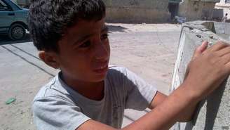 <p>Syed, de 12 anos, é morador de Gaza e assistiu à morte de seu irmão mais novo</p>