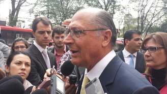 <p>Geraldo Alckmin esteve no centro de São Paulo nesta segunda</p>