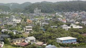 <p>Vista geral de Onjuku, um dos municípios que podem perder mais da metade da população até 2040</p>