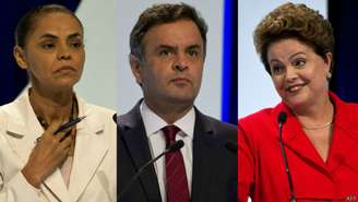 Aécio acabou ofuscado no debate pela 'disputa' entre as líderes da pesquisa, Marina e Dilma