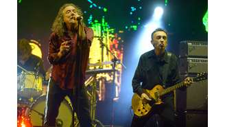 Robert Plant, líder do Led Zeppelin, durante o Lollapalooza no Autódromo de Interlagos, em São Paulo