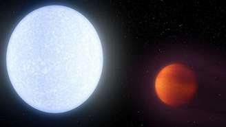 Planeta chamado KELT-9b orbita sua estrela a cerca de 650 anos-luz de nós 