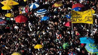 Protesto a favor das eleições diretas em São Paulo