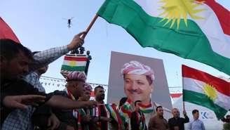 Comício pró-independência curda