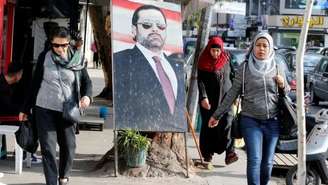 Foto de Saad Hariri em Beirute: sua renúncia, ainda não esclarecida, levou apreensão a toda a região 