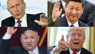 Vladimir Putin, Xi Jinping, Kim Jong-un e Donald Trump: foi um ano em que se falou muito sobre eles