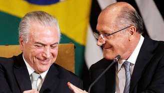 Michel Temer (esq.) e o ex-governador de SP, Geraldo Alckmin