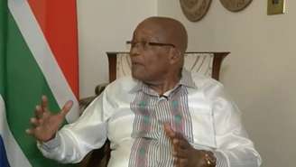 Presidente sul-africano, Jacob Zuma, durante entrevista 14/02/2018 Reuters TV via REUTERS 