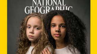 As gêmeas Marcia (à esq.) e Millie Biggs estampam a capa da edição de abril da revista americana | Foto: National Geographic/Reprodução