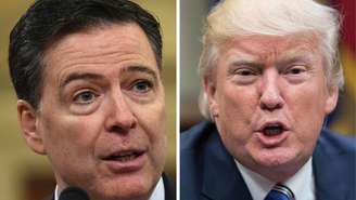 James Comey (à esq.) compara Trump a um mafioso em seu livro de memórias