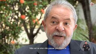 Lula, durante o programa eleitoral do PT para as eleições 2018
