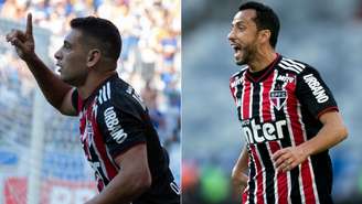 Juntos, Diego Souza e Nenê somam 40% dos gols do São Paulo neste Brasileirão (Alessandra Torres/Eleven e Pedro Vale/AGIF)