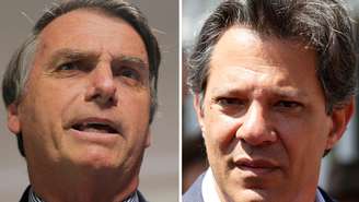 Bolsonaro e Haddad tem, juntos, metade das intenções de voto - a outra metade está dispersa entre outros candidatos ou brancos e nulos